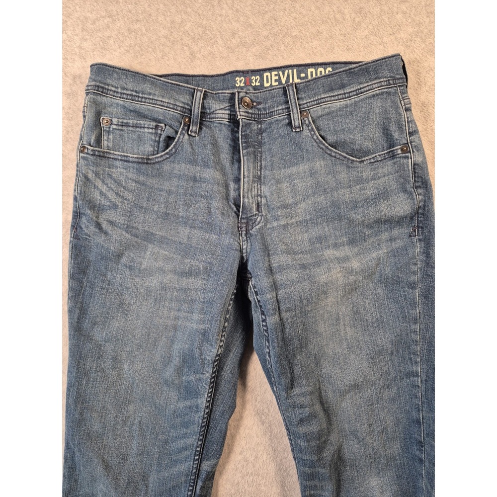 Devil Dog Jeans Mens 32x32 Blue Athletic Fit Stretch Denim Sanforized Pants